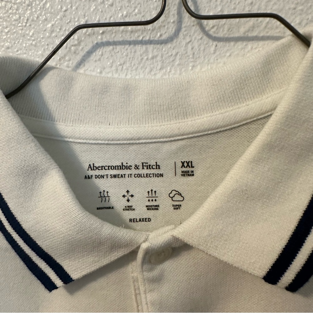 Men's Signature Icon Don't Sweat It Polo White with Black